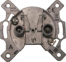 Produktbild WISI Antennendose Durchgang DB07D 5-2400MHz 14dB (14 dB, Antennendose)