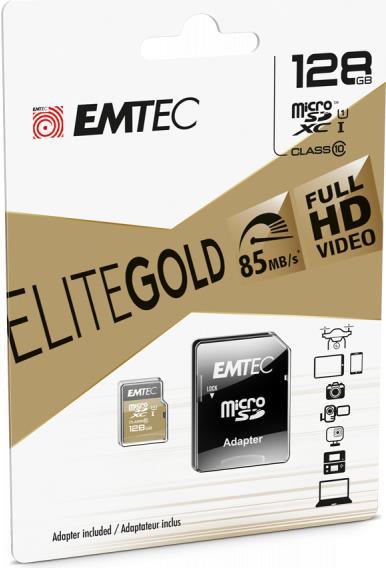 Actual product image Emtec mSD 256GB UHS-I U1 EliteGold (256 GB, SD, U1, UHS-I)