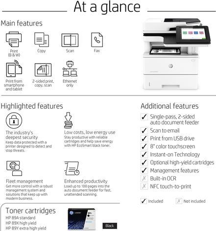Image du produit HP M528f LaserJet Enterprise (Laser, Noir et blanc)