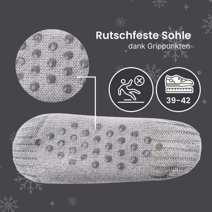 Produktbild Hermex Hausschuhe Gr. 39-42 Wintersocken Kuschelsocken Fuzzy-Socken Pantoffeln (39, 40, 41, 42)