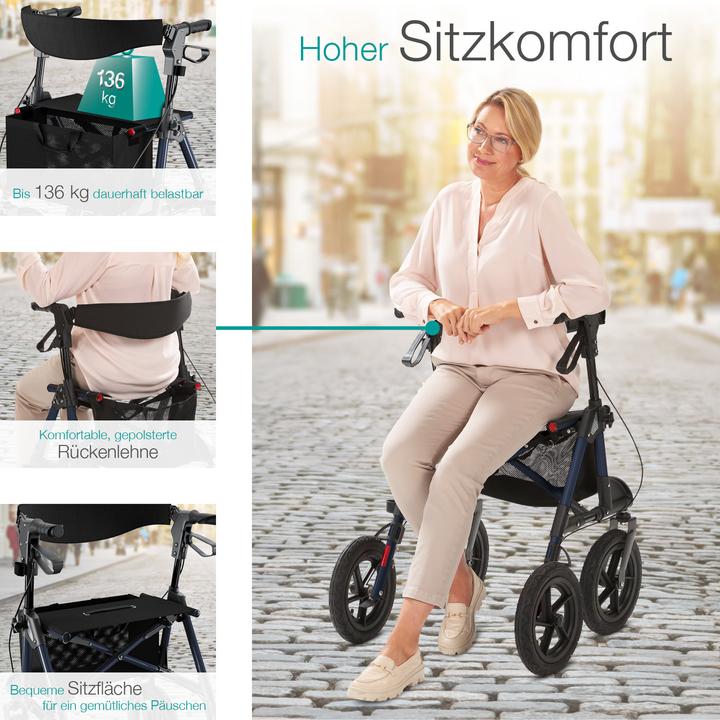 Actual product image Aktivshop Outdoor rollator with pneumatic tyres Comfort