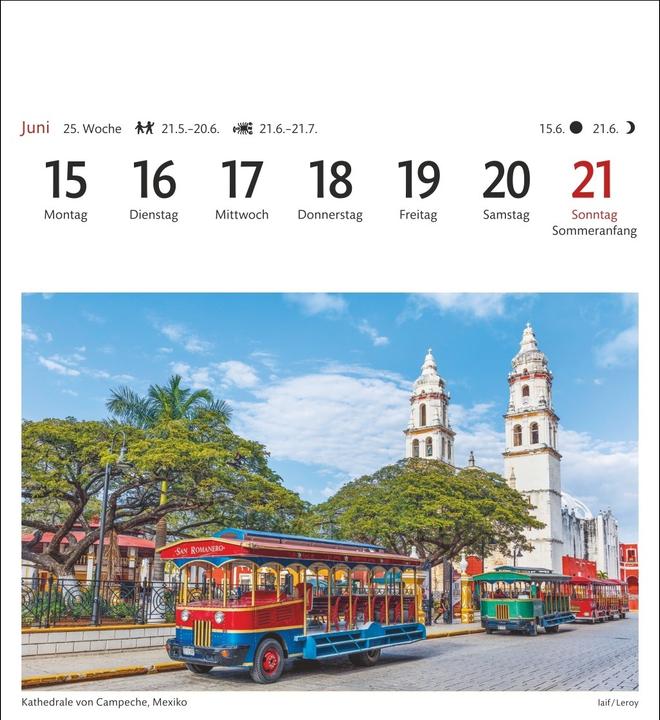 Actual product image Harenberg Traumziele Sehnsuchtskalender 2026 - Wochenkalender mit 53 Postkarten (German)