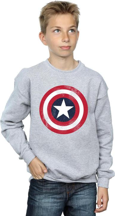 Actual product image Boys Captain America Distressed Shield Sweatshirt (152, 158)