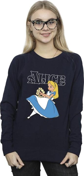 Actual product image Disney Womens/Ladies Alice In Wonderland Flowers Sweatshirt (XXL)