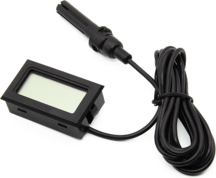 Produktbild Purecrea Digitales Thermometer Hygrometer mit Verlängerung Schwarz
