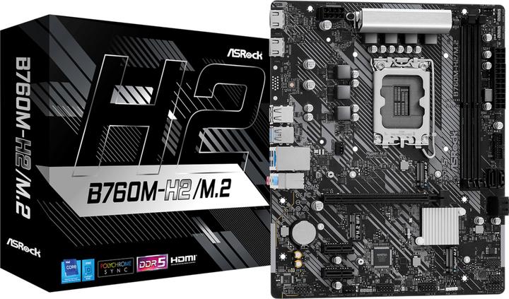 Produktbild AsRock B760M-H2/M.2 (LGA 1700, Intel B760, mATX)
