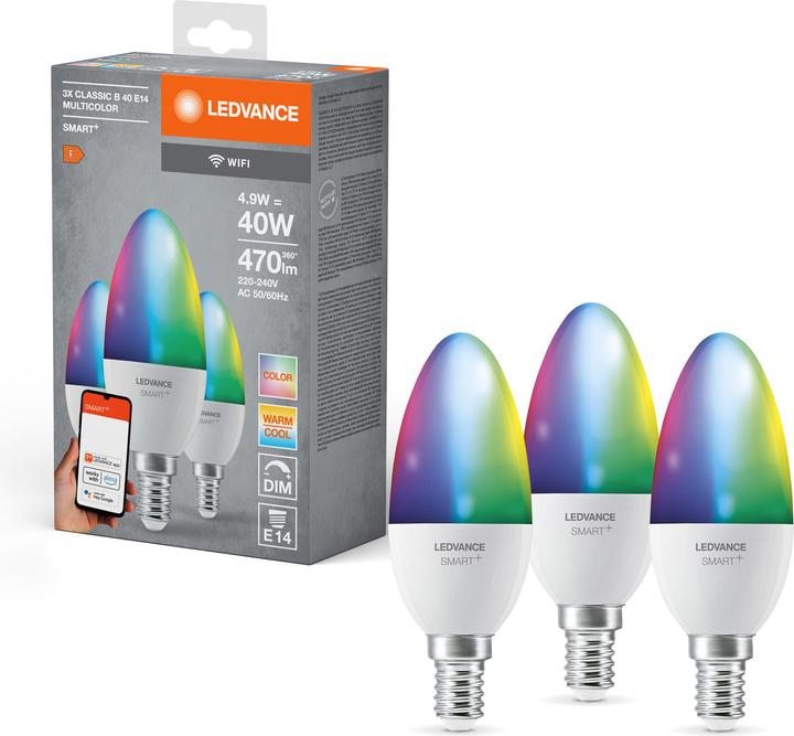 Produktbild Ledvance Smart+ (E14, 4.90 W, 470 lm, 3 x, F)