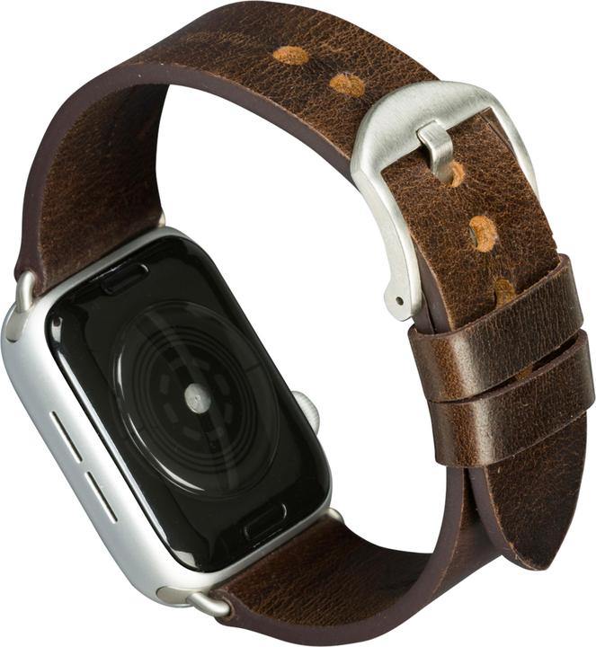 Produktbild dbramante1928 Bornholm - Watch Strap 44mm - Dark Brown/Silver (44 mm, Leder)