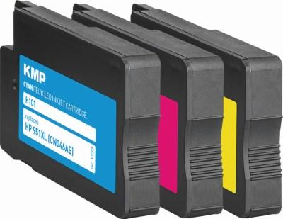 Actual product image KMP Tinte replaces HP951XL (CR712AE) (M, C, Y)