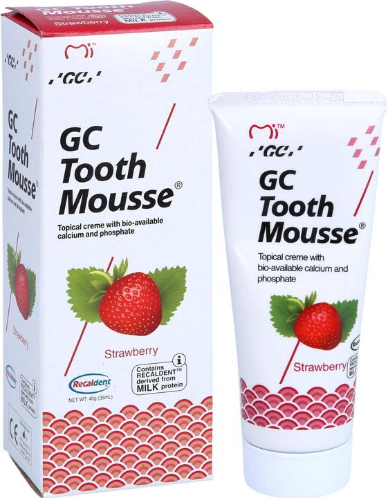 Image du produit Doc Johnson GC Tooth Mousse Fraise Crème, 40 g de dentifrice