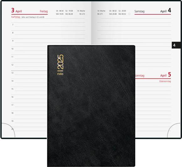 Immagine prodotto Rido Agenda tascabile modello Technik III nera, L x A mm: 100 x 140 (10 x 14 cm, Tedesco)
