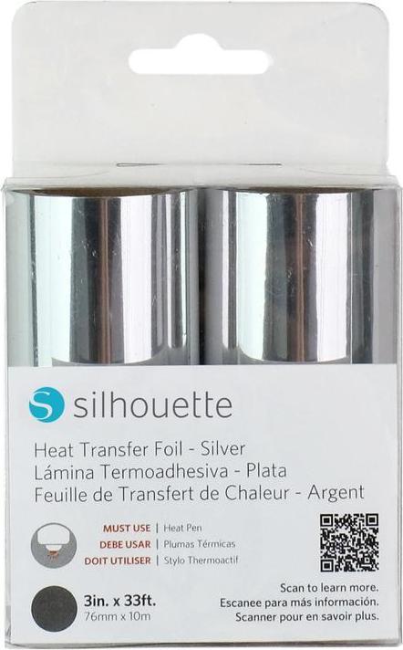 Silhouette Folie Heissprägen Curio 2 7.6 cm x 10 m, 2 Stück, Silber
