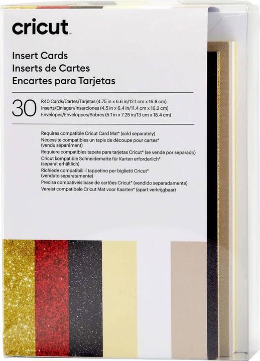 Cricut Biglietti di auguri Glitz & Glam R40 12,1cm x 16,8cm confezione da 30 pezzi (P)
