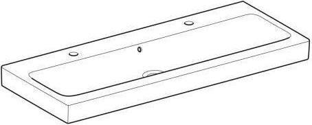 Productafbeelding Geberit Keramag / dubbele wastafel iCon 120 cm wit 124020000 (485 mm, 1200 mm)