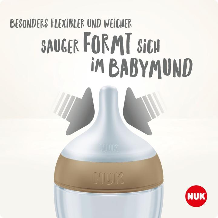 Produktbild NUK Babyflaschen PP-Flasche Perfect Match 260 ml + Silikon-Sauger (260 ml)