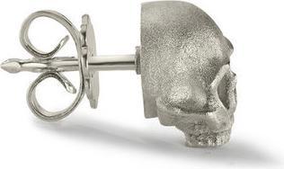Image du produit Bikergold Clous d'oreille Single Skull White (Argent 925)