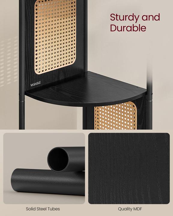 Actual product image Vasagle Corner shelf black 32.0 x 32.0 x 156.5 cm