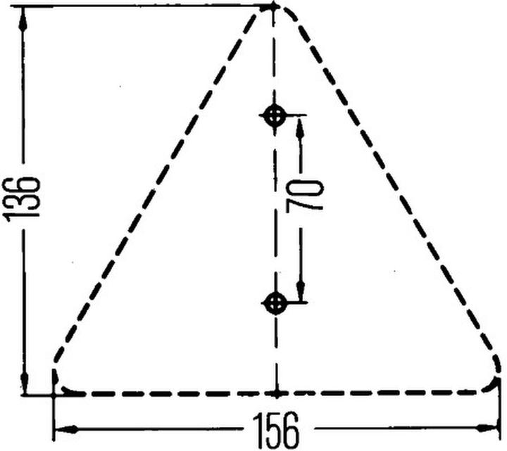 Actual product image Hella 25 Reflectors rear mounting for AEBI DAF FORD FRUEHAUF KÄSSBOHRER MAN