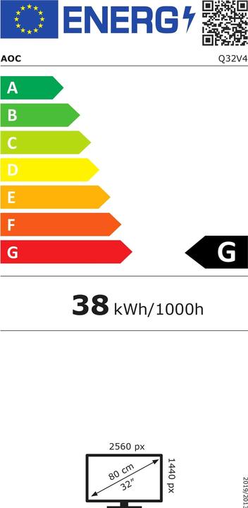 Energy Label AOC Q32V4 (2560 x 1440 pixels, 31.50")