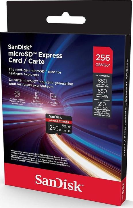 Image du produit SanDisk Express (256 Go, microSD Express, U3, UHS-I)