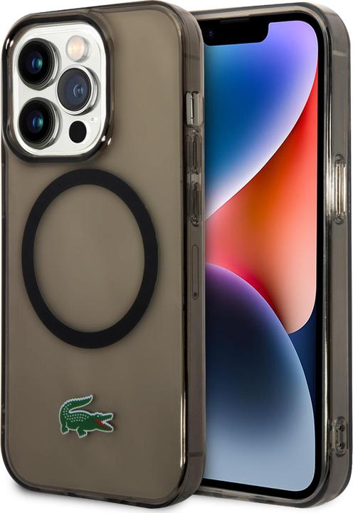 Actual product image Lacoste LCHMP14XULOK iPhone 14 Pro Max 6.7" czarny/black hardcase Transparent MagSafe (Apple iPhone 14 Pro Max)