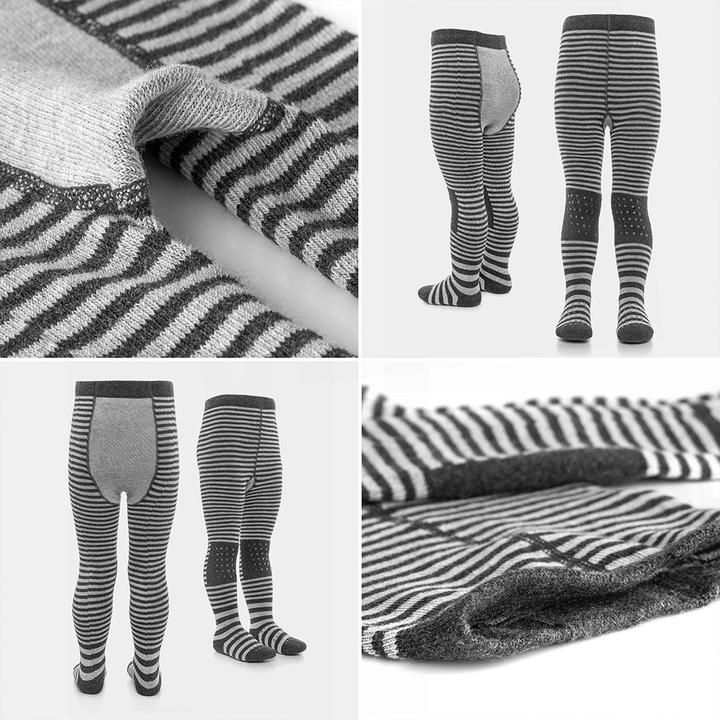 Produktbild La Loona LaLoona Baby-Strumpfhosen Krabbelstrumpfhose - Streifen Grau - (74/80)