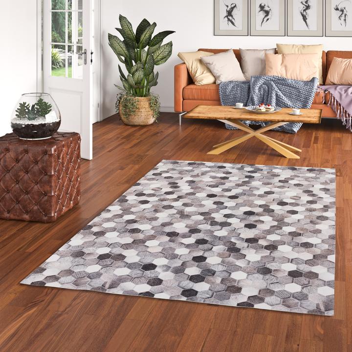 Immagine prodotto Pergamon Pixel di pelliccia animale patchwork in fibra sintetica (200 x 290 cm)
