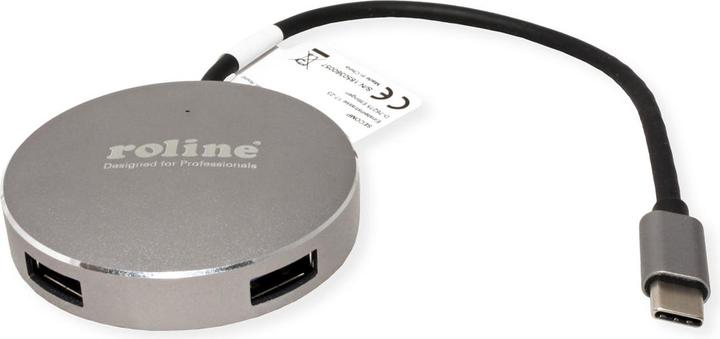 Produktbild Roline USB 3.0 Hub, 4fach, Typ C Anschlusskabel (USB-C, 4 Ports)
