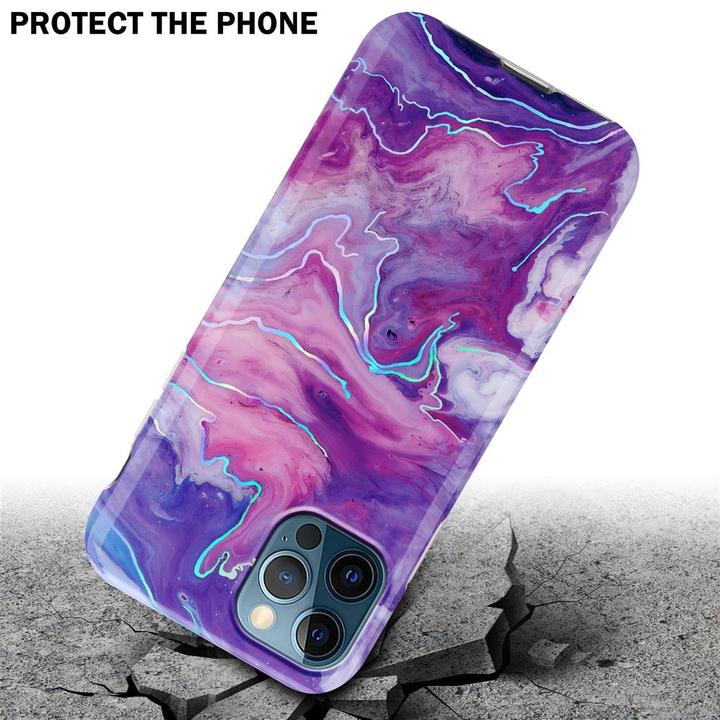 Produktbild Cadorabo IMD TPU Bunter Marmor Cover (Apple iPhone 12 Pro Max)