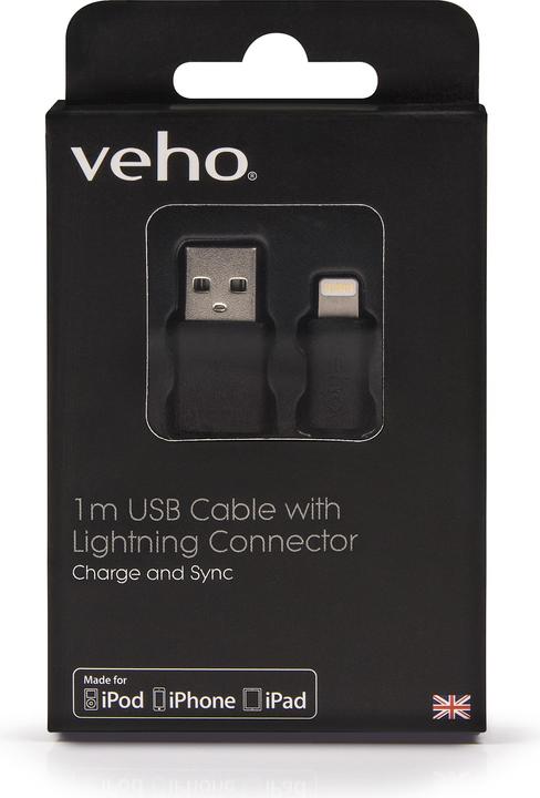 Produktbild veho Pebble 20cm MFI Lightn. cable (0.20 m, USB 2.0)