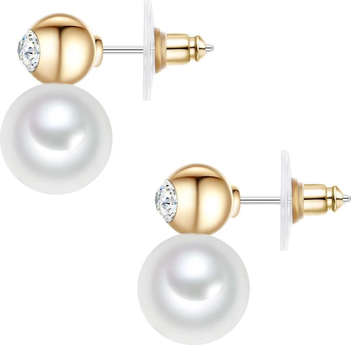 Produktbild Lulu & Jane Messing Glaskristall Muschelkernperle gelbgold - 33116 (Messing)