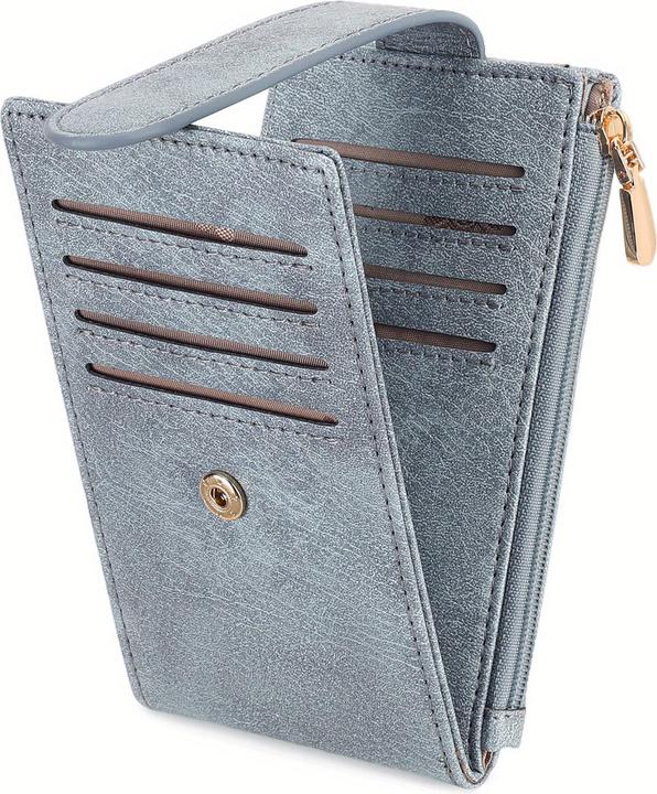 Produktbild Only-Bags.Store 1 Stück. Vintage-Kartenetui, mehrere Kartenfächer, RFID-gesicherte Mini-Geldbörse
