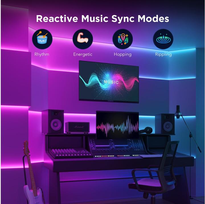 Actual product image Govee LED Strip Lights (RGBIC, 300 cm, Indoor)