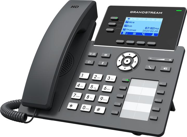Actual product image Grandstream GRP2604P - IP Phone - Black - Corded Handset - 3 lines - 2000 Ei