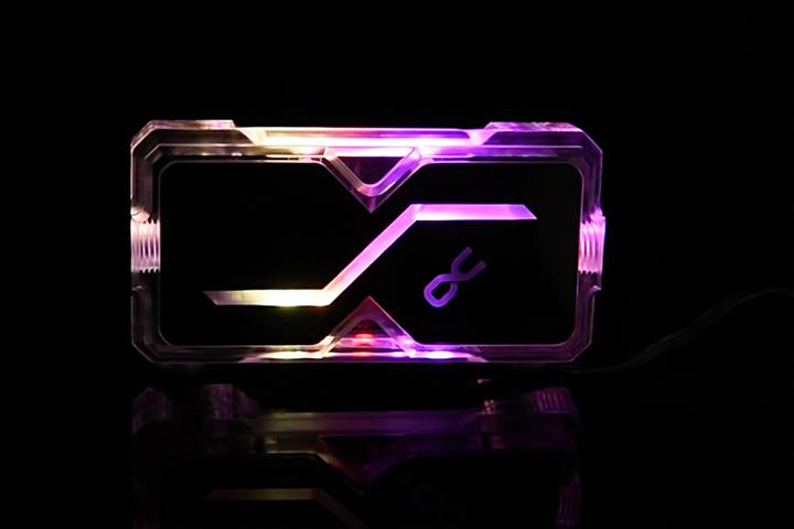 Produktbild Alphacool GPX SLI Connector Dual - Plexi - Addressable RGB - 3 PCI-E Space