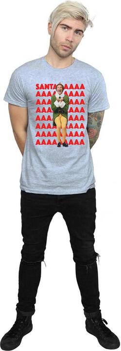 Actual product image Elf Mens Buddy Santa Scream T-Shirt (XXL)