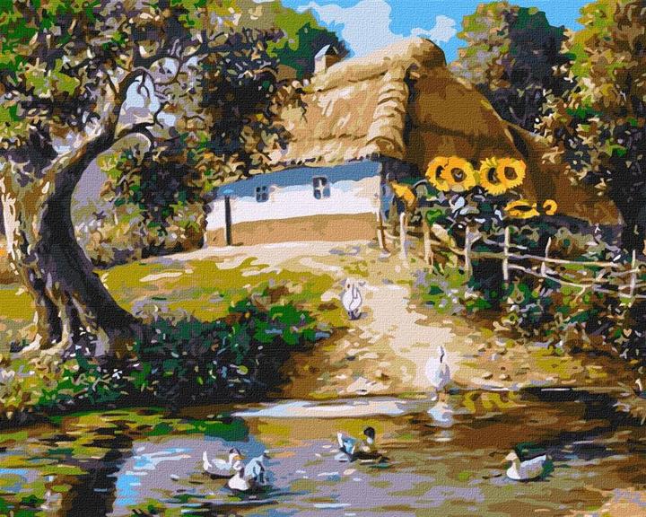 Actual product image Ideyka Painting by numbers - Small village 40 x 50 cm