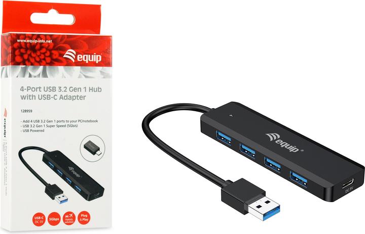 Productafbeelding equip USB 3.2 Gen 1 Hub (USB-A, USB-C, 5 Havens)