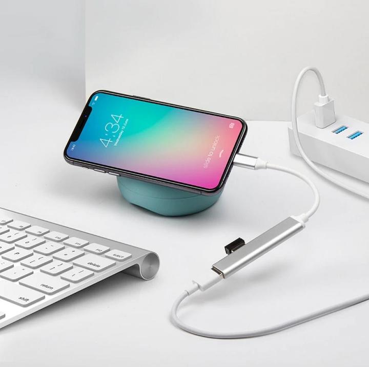 Actual product image PowerGuard 3-in-1 Lightning USB Camera OTG Adapter 2x USB Ports Charge-In
