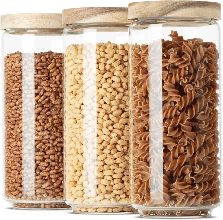 Econovo Set of 3 storage jars (1 l)