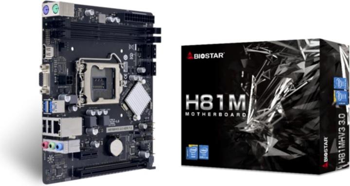 Immagine prodotto Biostar MB H81MHV3 V3.0 H81,S1150,mATX,DDR3,Intel (LGA 1150, Intel H81, mATX)