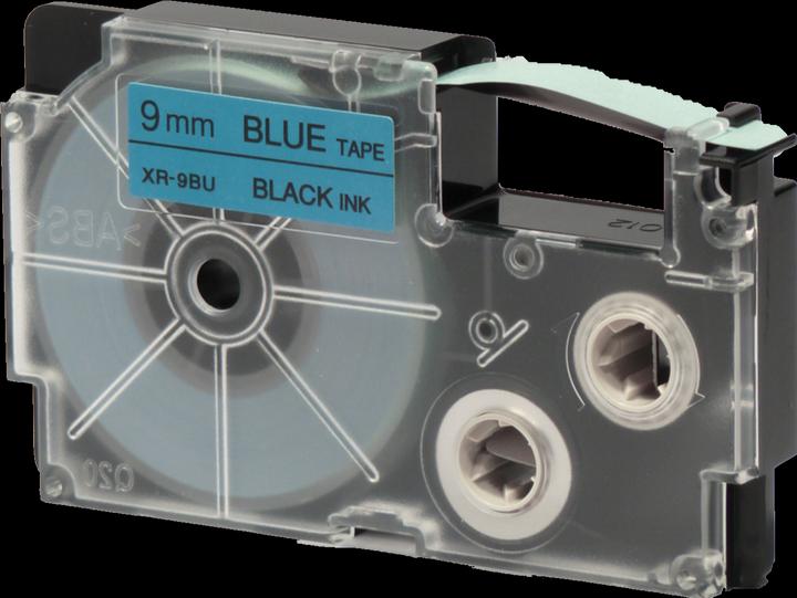 Actual product image Casio XR-9BU1, 9mm black on blue, 8 metres (0.90 cm, Blue)