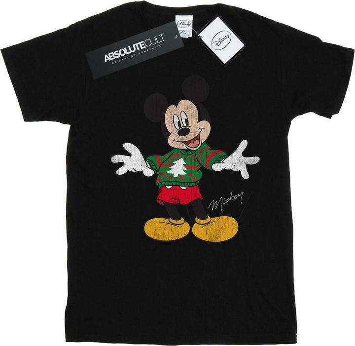 Actual product image Disney Boys Mickey Mouse Christmas Jumper T-Shirt (140, 146)