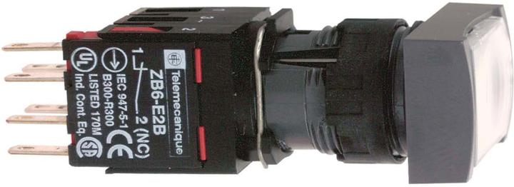 Produktbild Schneider Electric Leuchtdrucktaster, weiss Ř 16, flach, m. XB6DF1B5B