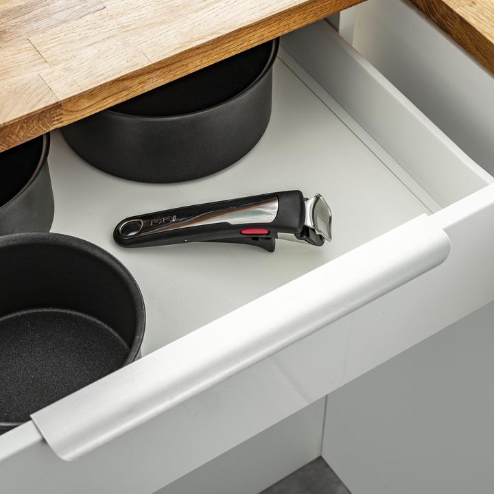 Image du produit Tefal Poignée Ingenio Premium avec insert en acier inoxydable (18.30 cm, Matières plastiques, Métal)