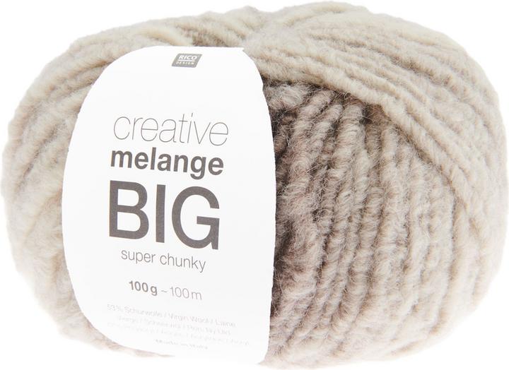 Produktbild Rico Creative Melange Big Super Chunky, multi natur, 100 g, 100 m, 53 % WO, 47 % PAN (100 m)