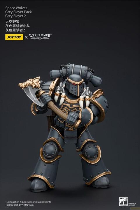 Actual product image Joy Toy Warhammer The Horus Heresy action figure 1/18 Space Wolves Grey Slayer Pack Grey Slayer 2 12 cm