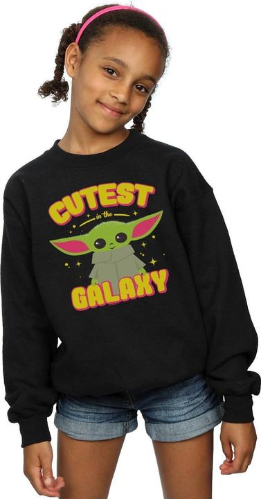Actual product image Star Wars Girls The Mandalorian Cutest In The Galaxy Sweatshirt (104)