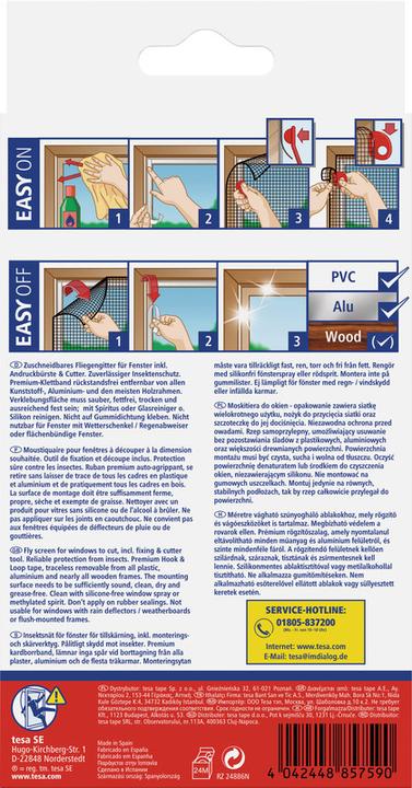 Actual product image tesa Insect screen COMFORT for windows, with Velcro tape, self-adhesive, without drilling (100 x 100 cm)