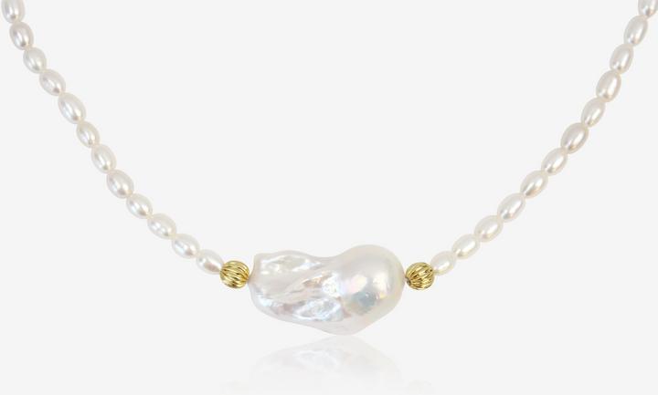 Actual product image Ellenoe Kaya (Brass, 18k gold-plated, Natural freshwater pearls, Baroque pearl)